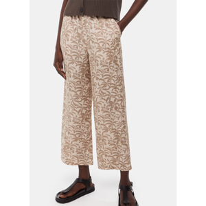 Whistles Palm Print Linen Blend Trousers